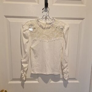 Celebrity Pink Ivory Lace Top XS